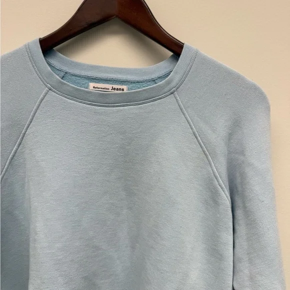 Reformation Light Blue Sweatshirt size XS/S SOFT - Picture 2 of 7